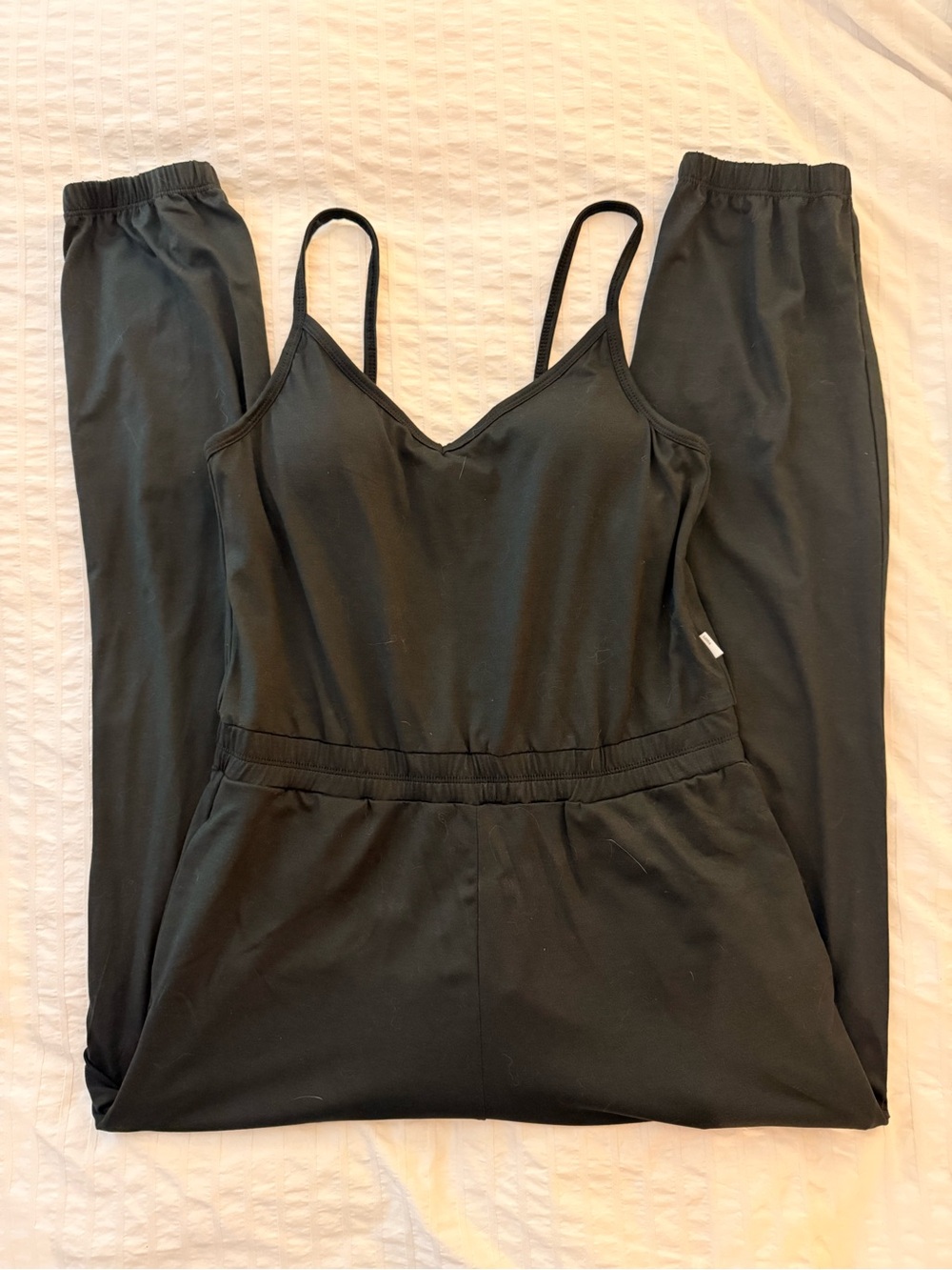 Vuori Black Lux Jumpsuit with Elastic Waist BNWOT